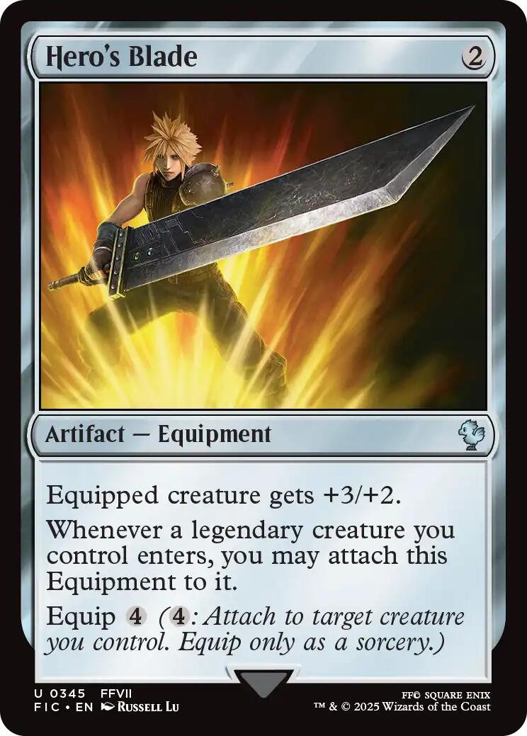Hero's Blade (Surge Foil) [FINAL FANTASY Commander] | Clutch Gaming