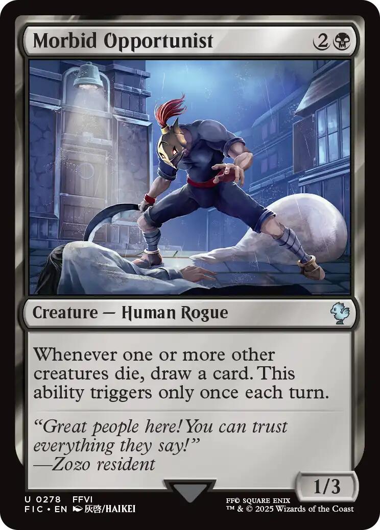 Morbid Opportunist (Surge Foil) [FINAL FANTASY Commander] | Clutch Gaming
