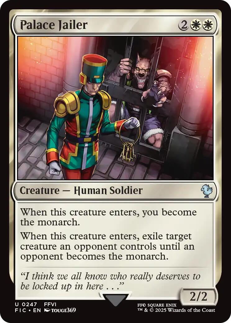 Palace Jailer (Surge Foil) [FINAL FANTASY Commander] | Clutch Gaming