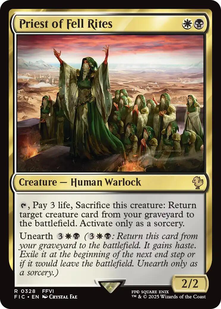 Priest of Fell Rites (Surge Foil) [FINAL FANTASY Commander] | Clutch Gaming