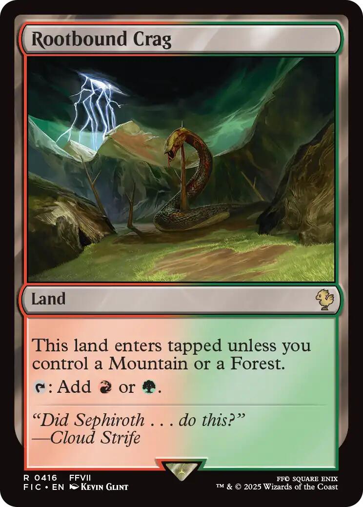 Rootbound Crag (Surge Foil) [FINAL FANTASY Commander] | Clutch Gaming