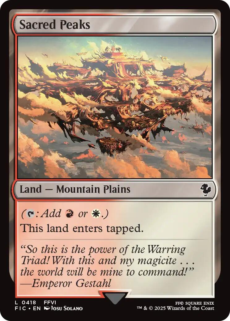 Sacred Peaks (Surge Foil) [FINAL FANTASY Commander] | Clutch Gaming