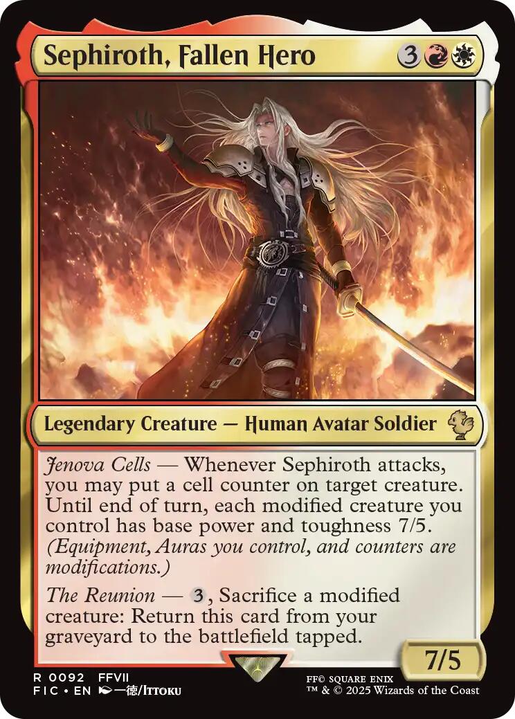 Sephiroth, Fallen Hero (Surge Foil) [FINAL FANTASY Commander] | Clutch Gaming
