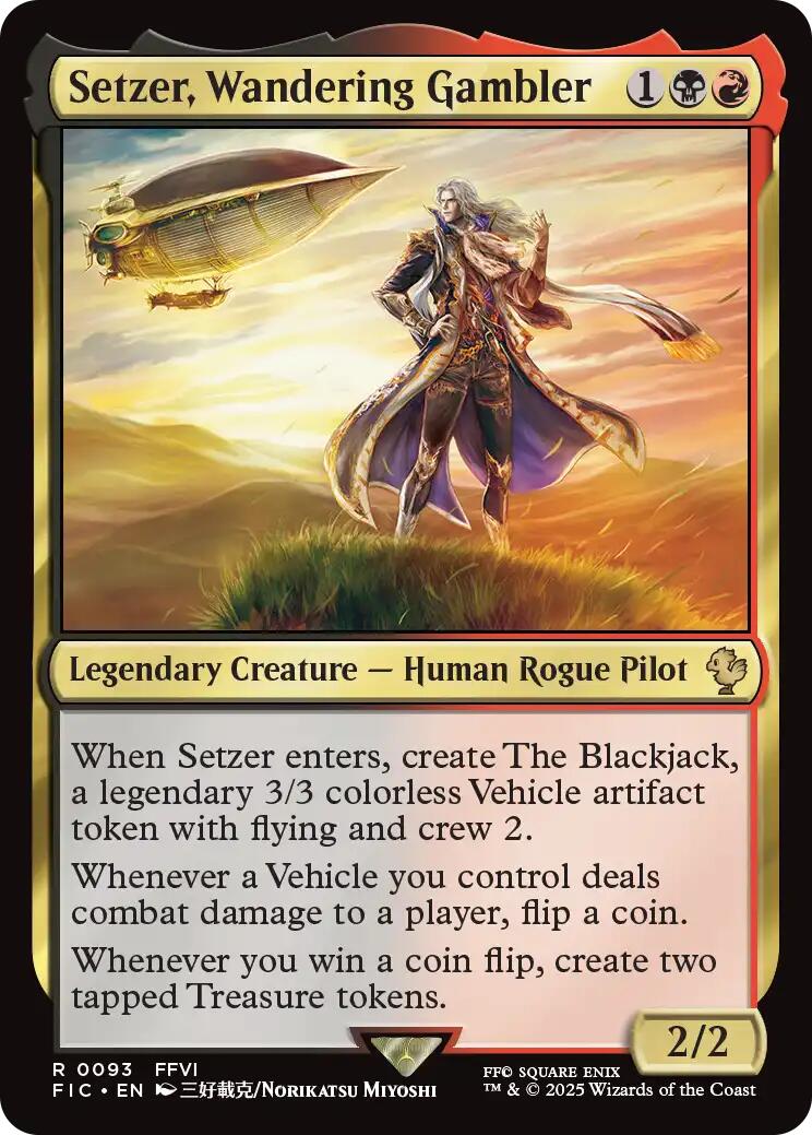Setzer, Wandering Gambler (Surge Foil) [FINAL FANTASY Commander] | Clutch Gaming