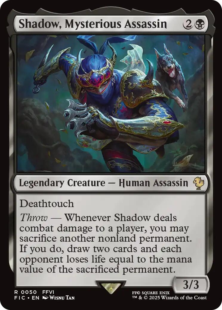 Shadow, Mysterious Assassin (Surge Foil) [FINAL FANTASY Commander] | Clutch Gaming