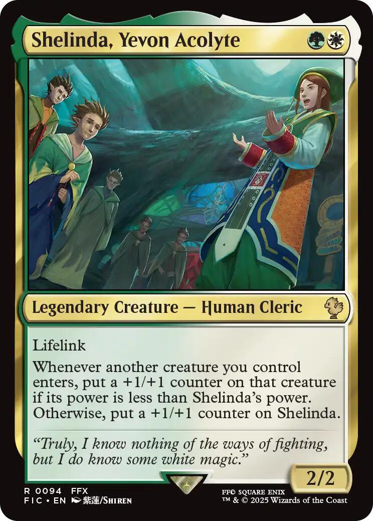 Shelinda, Yevon Acolyte (Surge Foil) [FINAL FANTASY Commander] | Clutch Gaming