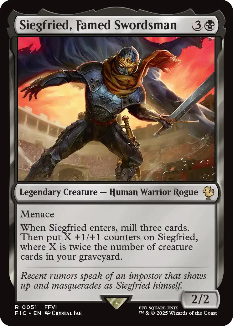 Siegfried, Famed Swordsman (Surge Foil) [FINAL FANTASY Commander] | Clutch Gaming