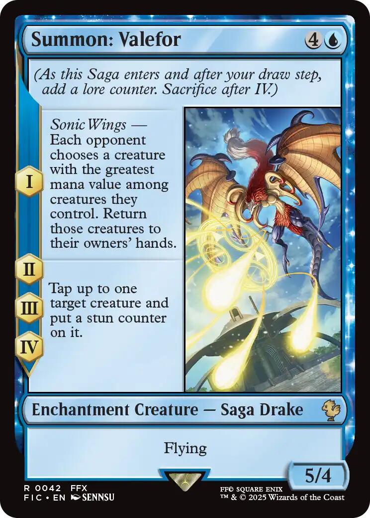 Summon: Valefor (Surge Foil) [FINAL FANTASY Commander] | Clutch Gaming