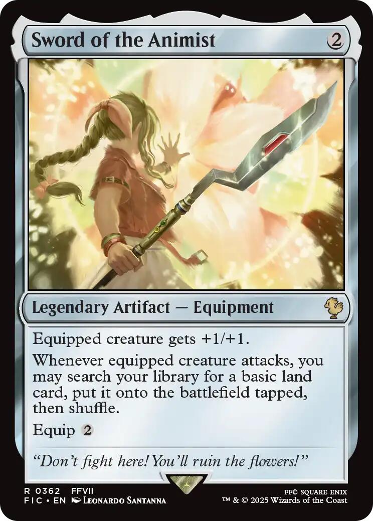 Sword of the Animist (Surge Foil) [FINAL FANTASY Commander] | Clutch Gaming