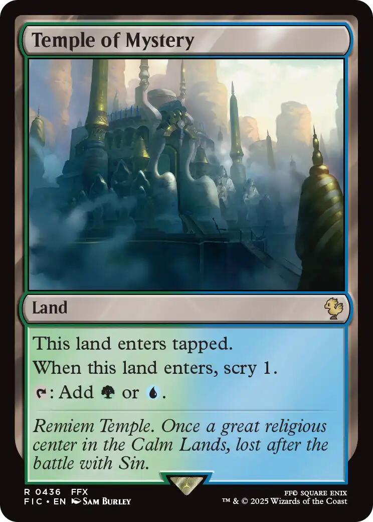 Temple of Mystery (Surge Foil) [FINAL FANTASY Commander] | Clutch Gaming