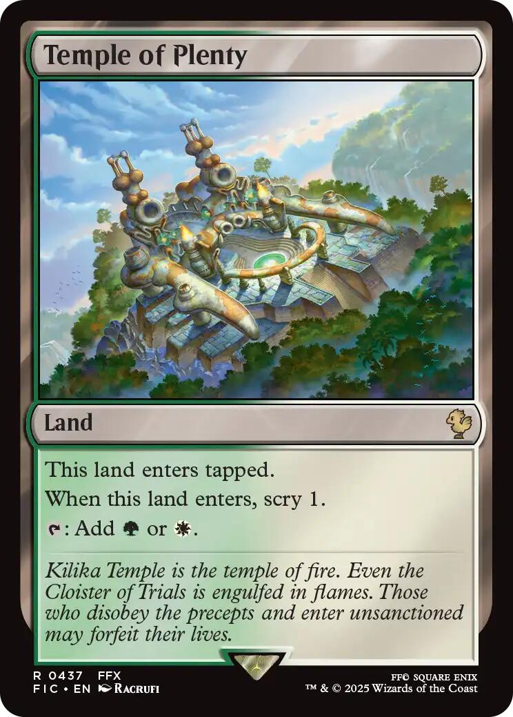Temple of Plenty (Surge Foil) [FINAL FANTASY Commander] | Clutch Gaming