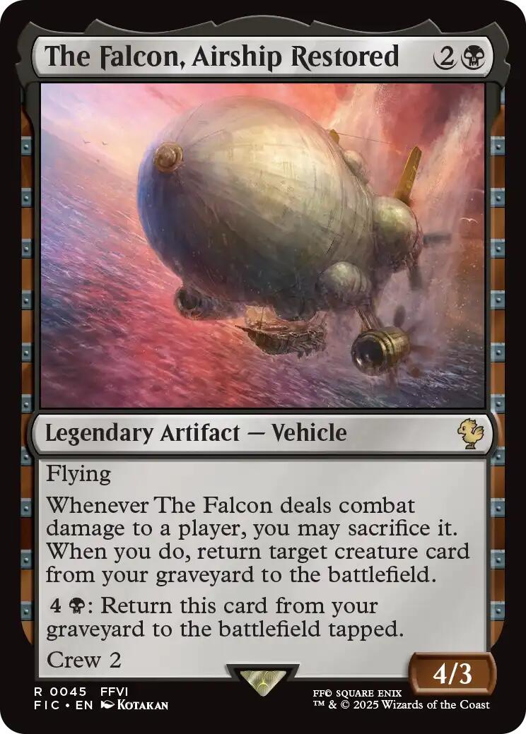The Falcon, Airship Restored (Surge Foil) [FINAL FANTASY Commander] | Clutch Gaming