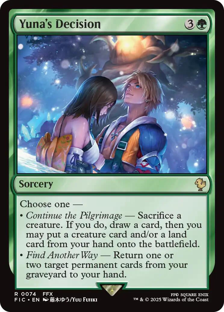 Yuna's Decision (Surge Foil) [FINAL FANTASY Commander] | Clutch Gaming