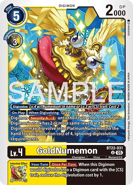 GoldNumemon [BT22-031] [Cyber Eden] | Clutch Gaming