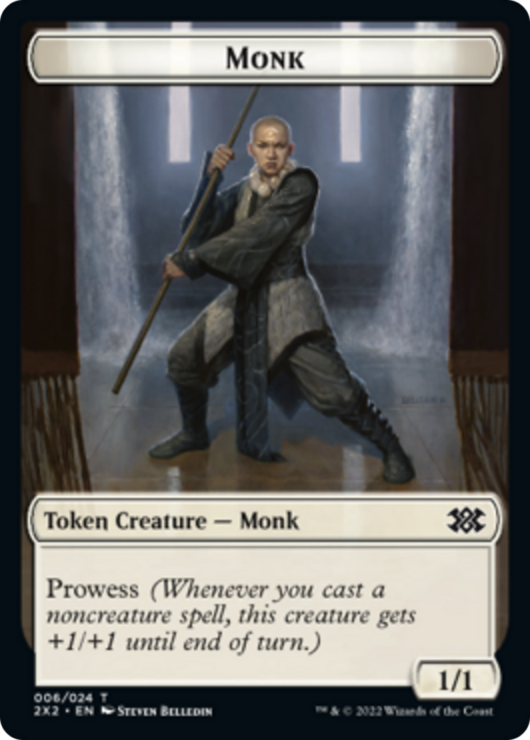 Spider // Monk Double-Sided Token [Double Masters 2022 Tokens] | Clutch Gaming