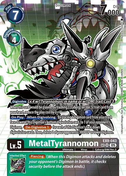 MetalTyrannomon [EX9-043] (SP) [Versus Monsters] | Clutch Gaming