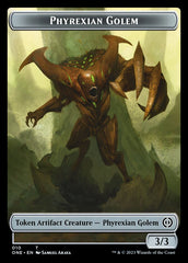 Rebel // Phyrexian Golem Double-Sided Token [Phyrexia: All Will Be One Tokens] | Clutch Gaming