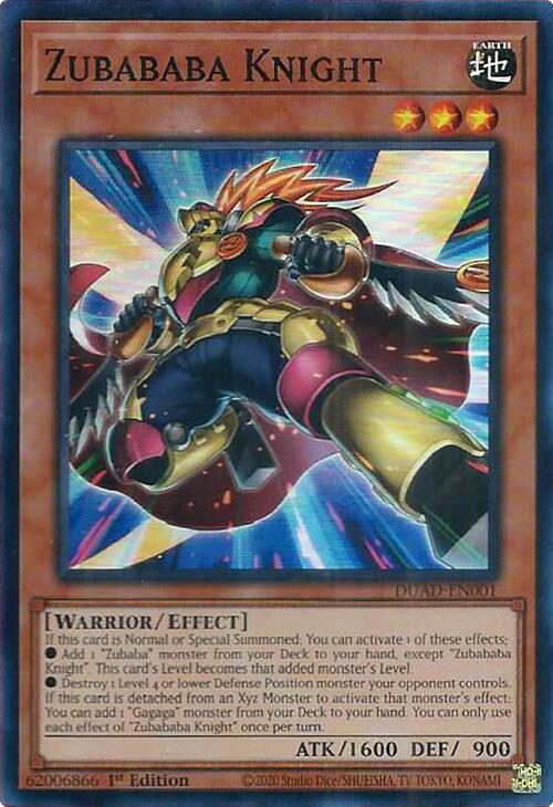 Zubababa Knight [DUAD-EN001] Super Rare | Clutch Gaming