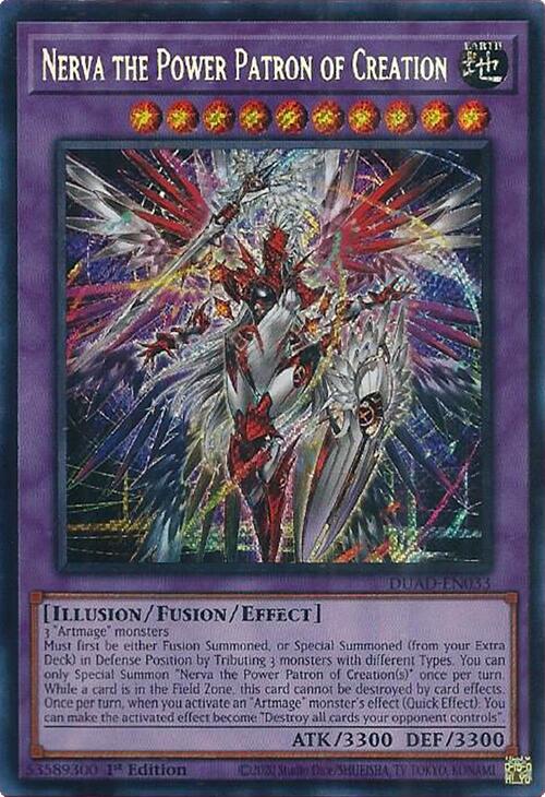 Nerva the Power Patron of Creation [DUAD-EN033] Secret Rare | Clutch Gaming