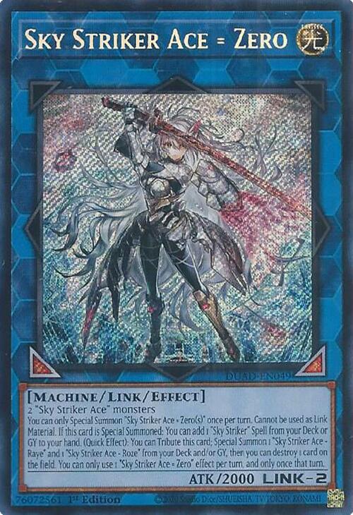 Sky Striker Ace = Zero [DUAD-EN049] Secret Rare | Clutch Gaming