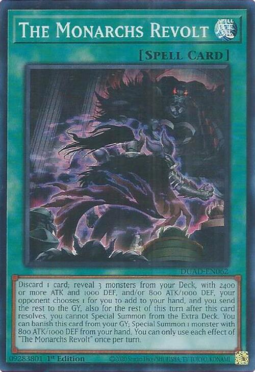 The Monarchs Revolt [DUAD-EN062] Super Rare | Clutch Gaming