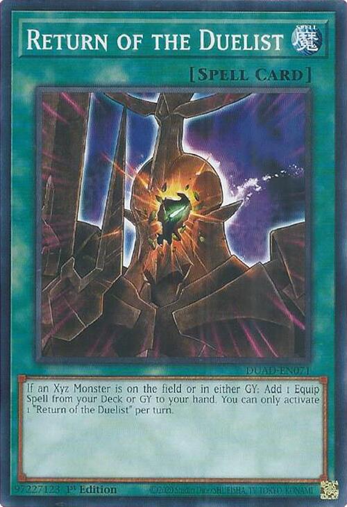 Return of the Duelist (card) [DUAD-EN071] Common | Clutch Gaming