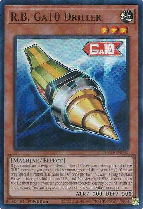 R.B. Ga10 Driller [DUAD-EN090] Super Rare | Clutch Gaming