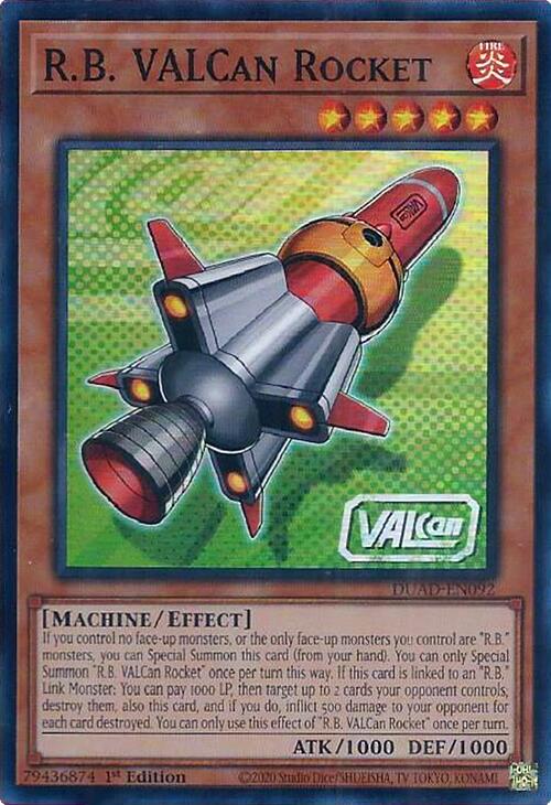 R.B. VALCan Rocket [DUAD-EN092] Super Rare | Clutch Gaming