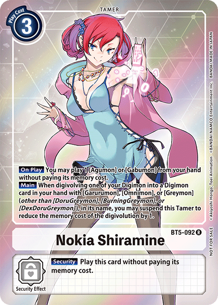 Nokia Shiramine [BT5-092] (Buy-A-Box Promo) [Battle of Omni Promos] | Clutch Gaming