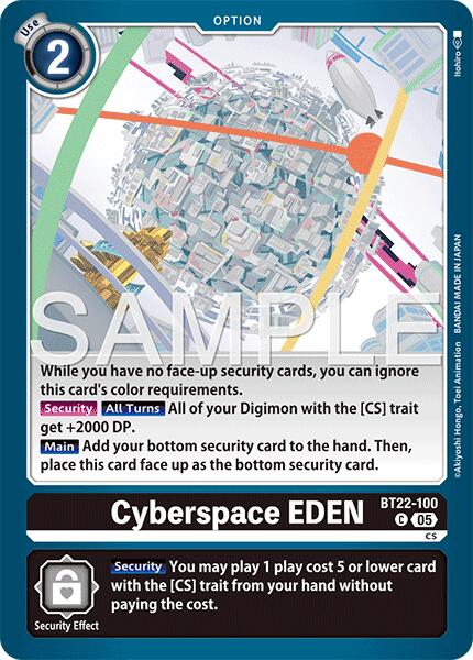 Cyberspace EDEN [BT22-100] [Cyber Eden] | Clutch Gaming