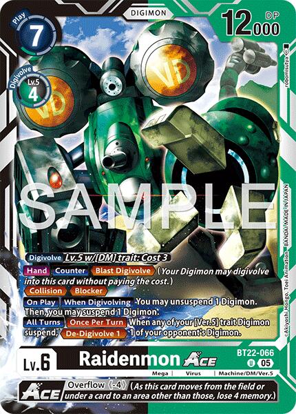 Raidenmon ACE [BT22-066] [Cyber Eden] | Clutch Gaming
