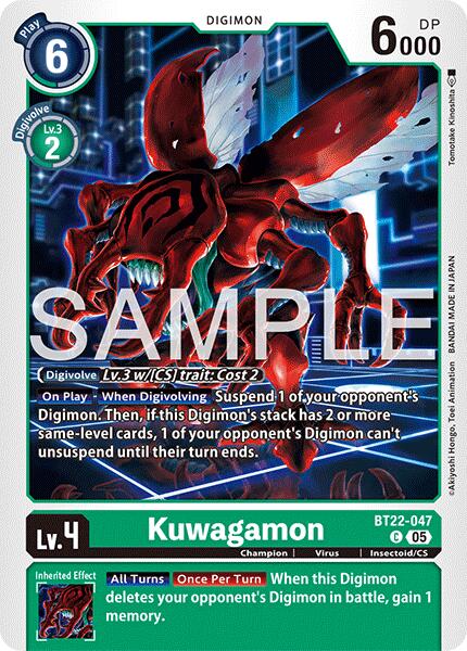 Kuwagamon [BT22-047] [Cyber Eden] | Clutch Gaming