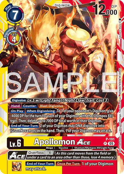 Apollomon ACE [P-191] (Store Tournament 2025 Vol.3 Participation Pack) [Promotion Cards] | Clutch Gaming