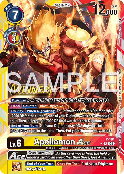 Apollomon ACE [P-191] (Store Tournament 2025 Vol.3 Winner Pack) [Promotion Cards] | Clutch Gaming