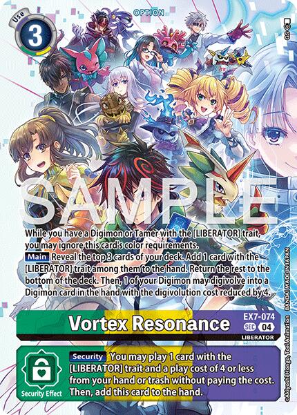Vortex Resonance [EX7-074] (Digimon Liberator Debuggers Set) [Digimon LIBERATOR] | Clutch Gaming