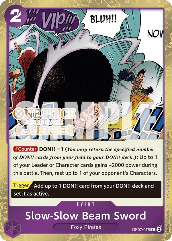 Slow-Slow Beam Sword (Judge Pack Vol. 6) [One Piece Promotion Cards] | Clutch Gaming