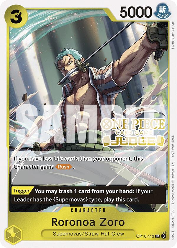 Roronoa Zoro (Judge Pack Vol. 6) [One Piece Promotion Cards] | Clutch Gaming