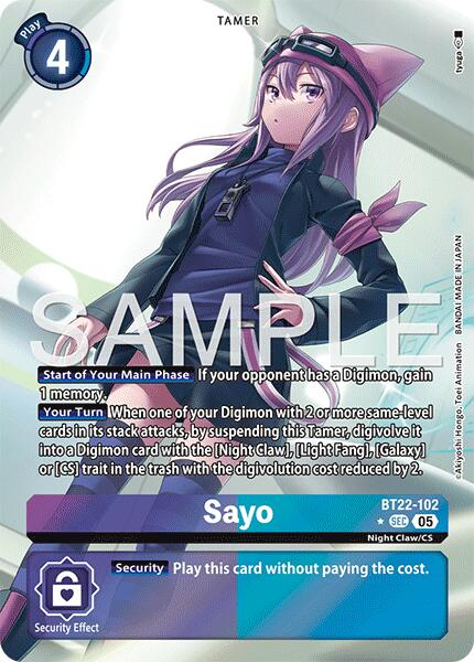 Sayo [BT22-102] (Alternate Art) [Cyber Eden] | Clutch Gaming
