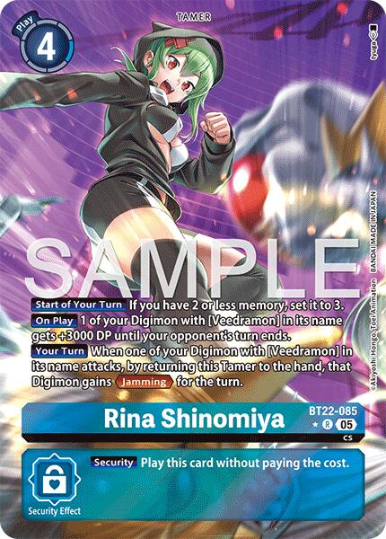 Rina Shinomiya [BT22-085] (Alternate Art) [Cyber Eden] | Clutch Gaming