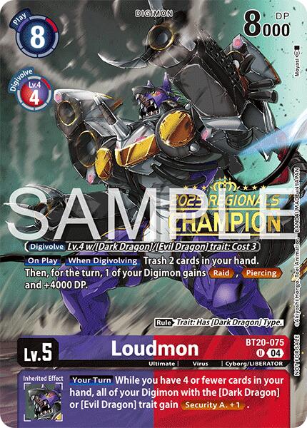 Loudmon [BT20-075] (Regionals 25-26 Season 2 Champion) [Release Special Booster Ver.2.0] | Clutch Gaming