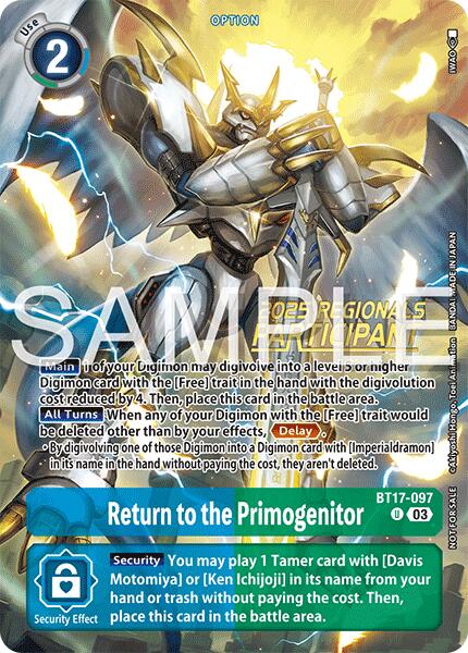 Return to the Primogenitor [BT17-097] (Regionals 25-26 Season 2 Participant) [Secret Crisis] | Clutch Gaming