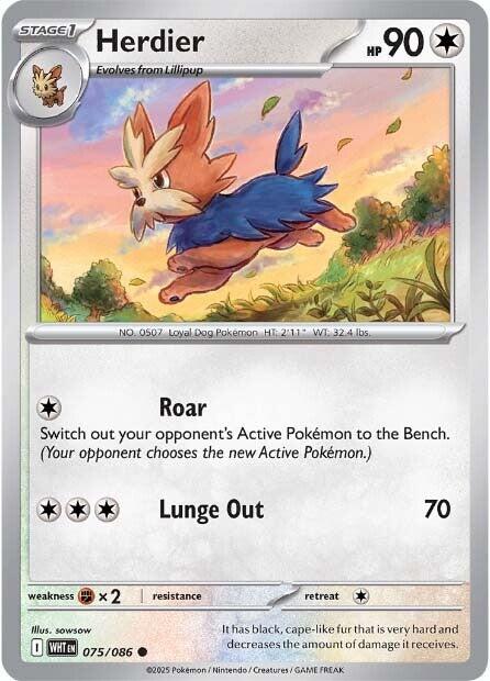 Herdier (075/086) [Scarlet & Violet: White Flare] | Clutch Gaming