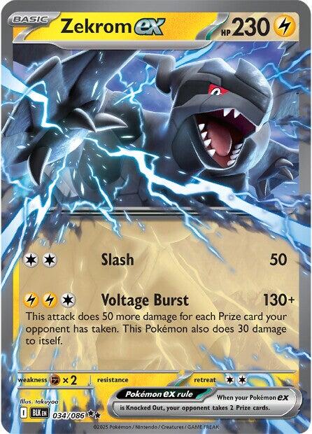 Zekrom ex (034/086) [Scarlet & Violet: Black Bolt] | Clutch Gaming