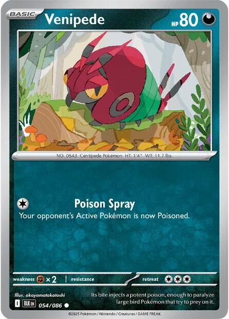 Venipede (054/086) [Scarlet & Violet: Black Bolt] | Clutch Gaming