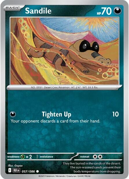 Sandile (057/086) [Scarlet & Violet: Black Bolt] | Clutch Gaming