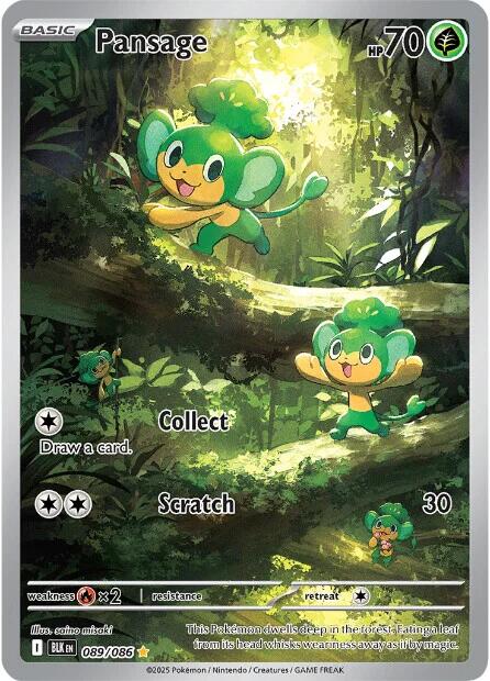 Pansage (089/086) [Scarlet & Violet: Black Bolt] | Clutch Gaming