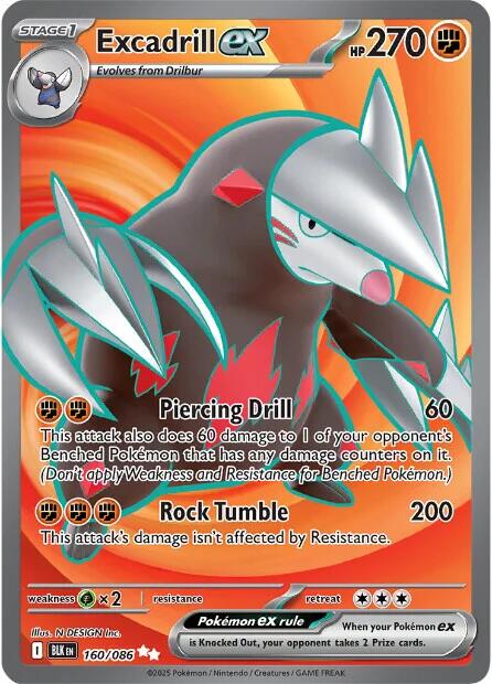 Excadrill ex (160/086) [Scarlet & Violet: Black Bolt] | Clutch Gaming