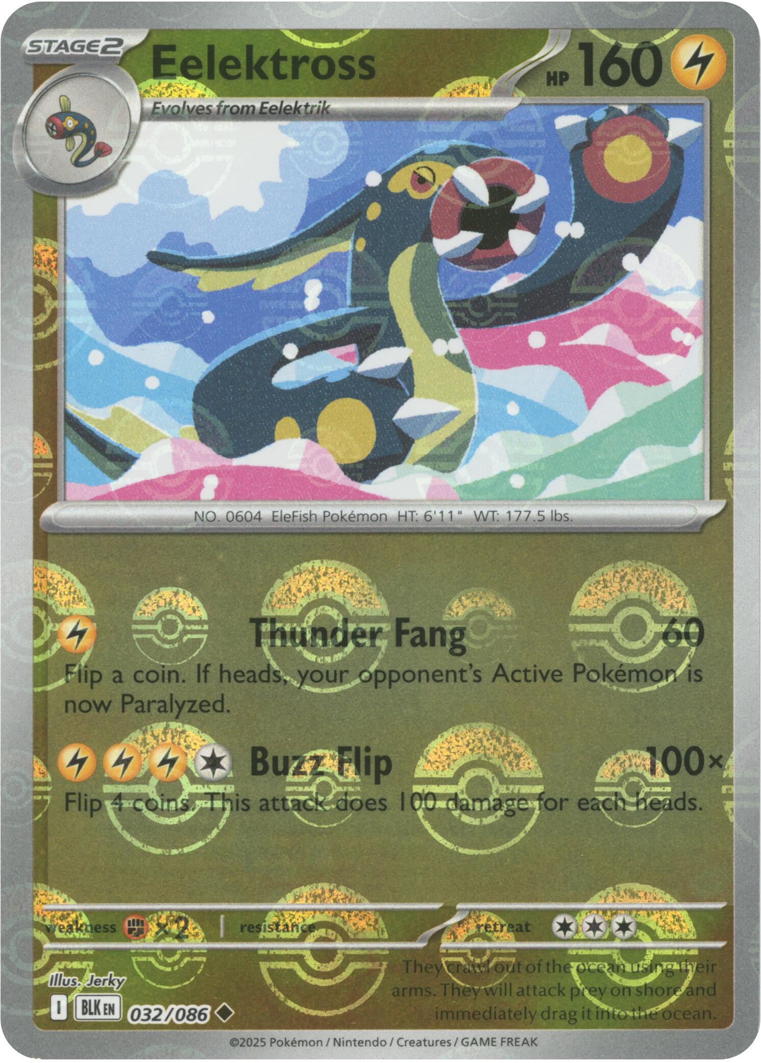 Eelektross (032/086) (Poke Ball Pattern) [Scarlet & Violet: Black Bolt] | Clutch Gaming