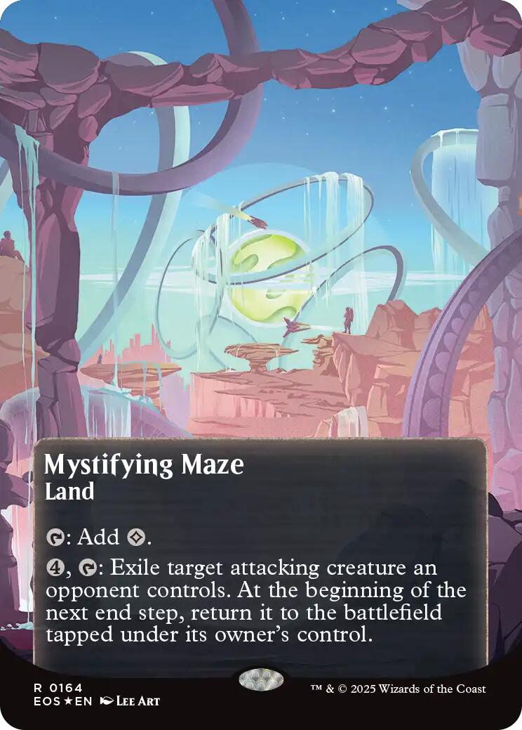 Mystifying Maze (0164) (Borderless) (Galaxy Foil) [Edge of Eternities: Stellar Sights] | Clutch Gaming