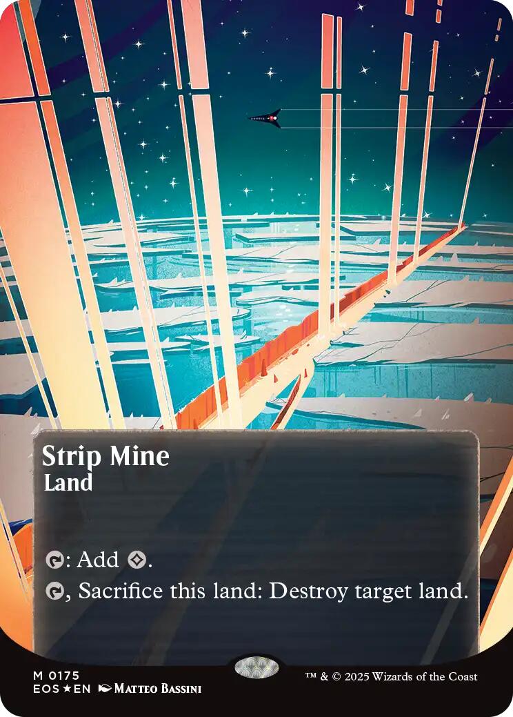 Stripe Mine (0175) (Borderless) (Galaxy Foil) [Edge of Eternities: Stellar Sights] | Clutch Gaming